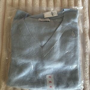 Old Navy Pale Blue V Neck Sweater